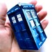 Doctor Who Inspired TARDIS Ornament or Bookmark or Rear-View Mirror Hanger, Christmas Holiday or Everyday