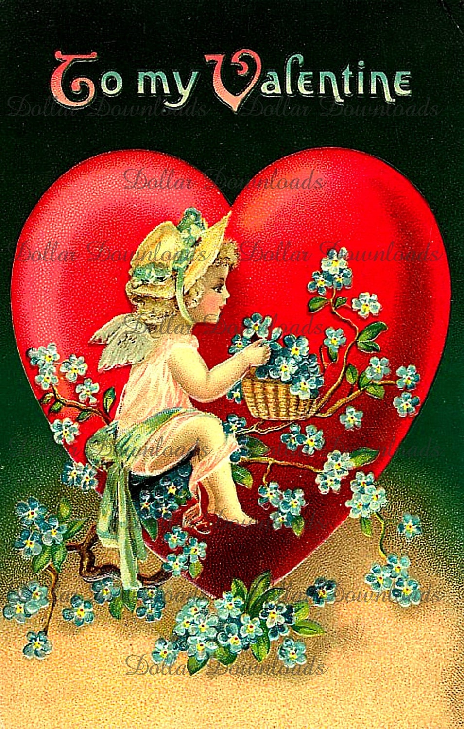Items Similar To To My Valentine Forget Me Not Antique Postcard Digital items-similar-to-to-my-valentine-forget-me-not-antique-postcard-digital