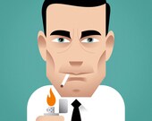 Don Draper (Mad Men) / Print 12x17in (30x42cm)