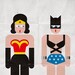 Wonder Woman & Cat Woman in "Bad Laundry Day". Print 12x17in (30x42cm) plus FREE Button Pin