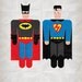 Superman & Batman in "Bad Laundry Day". Print 12x17in (30x42cm) plus FREE Button Pin
