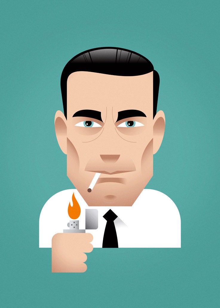 Don Draper (Mad Men) / Print 12x17in (30x42cm)