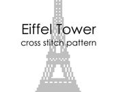 Eiffel Tower cross stitch pattern