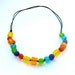 Resin Nursing Necklace - Bright Rainbow - Non Toxic Breastfeeding Necklace /Babywearing Necklace