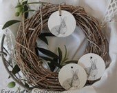 Monsieur Lapin Easter Clay Tags - Set of Three
