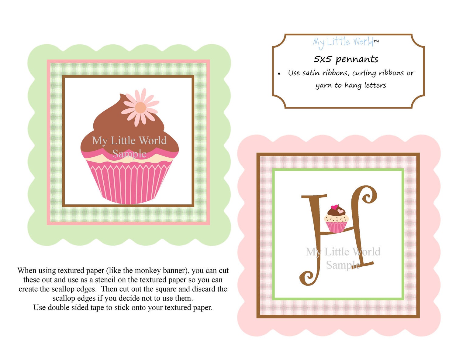 Cupcake and Ice Cream Banner - DIY Printable Il_170x135