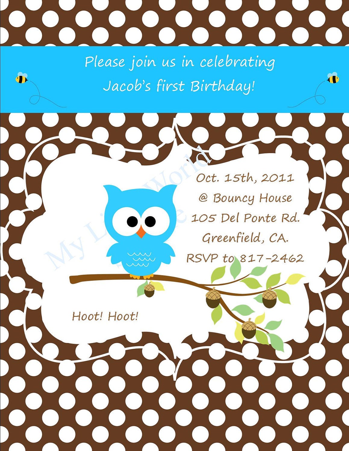 Owl Invitations for boy birthdy - DIY PRINTABLE Il_570xn