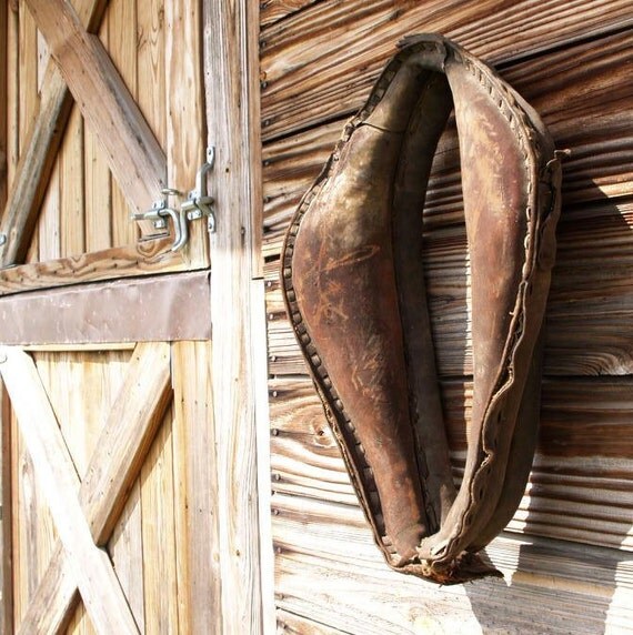 HORSE COLLAR 100 Yrs Old // Vintage Equestrian by ACESFINDSVINTAGE