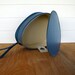 MODERN EGG SUITCASE Vintage Travel Bag in Lake Blue // Vintage Luggage // Carry On Suit Case // 1960's Mod Suitcase // Vintage Cosmetic Case