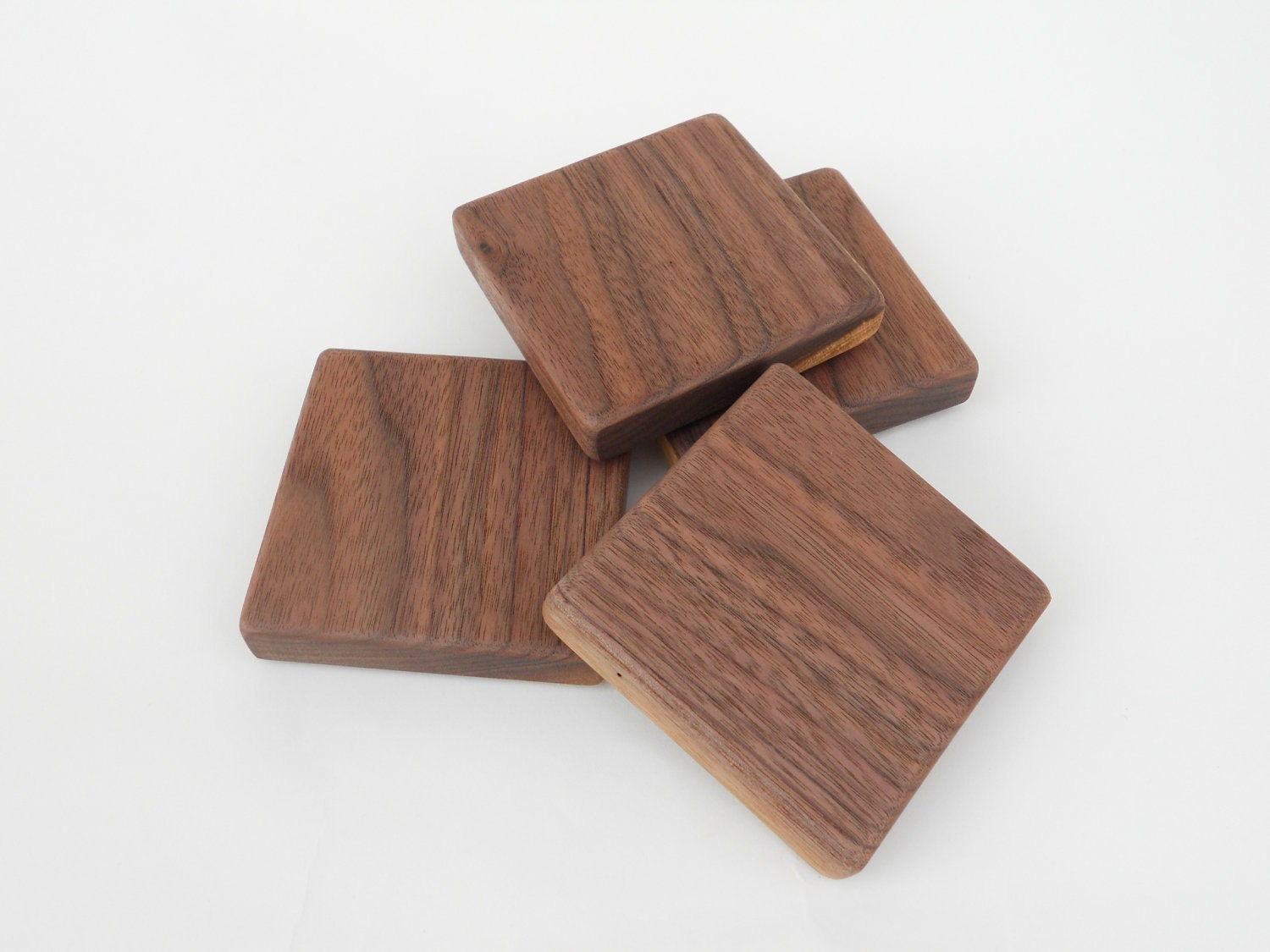 Black Walnut Coasters - Minimalist, Rustic, Shabby Chic