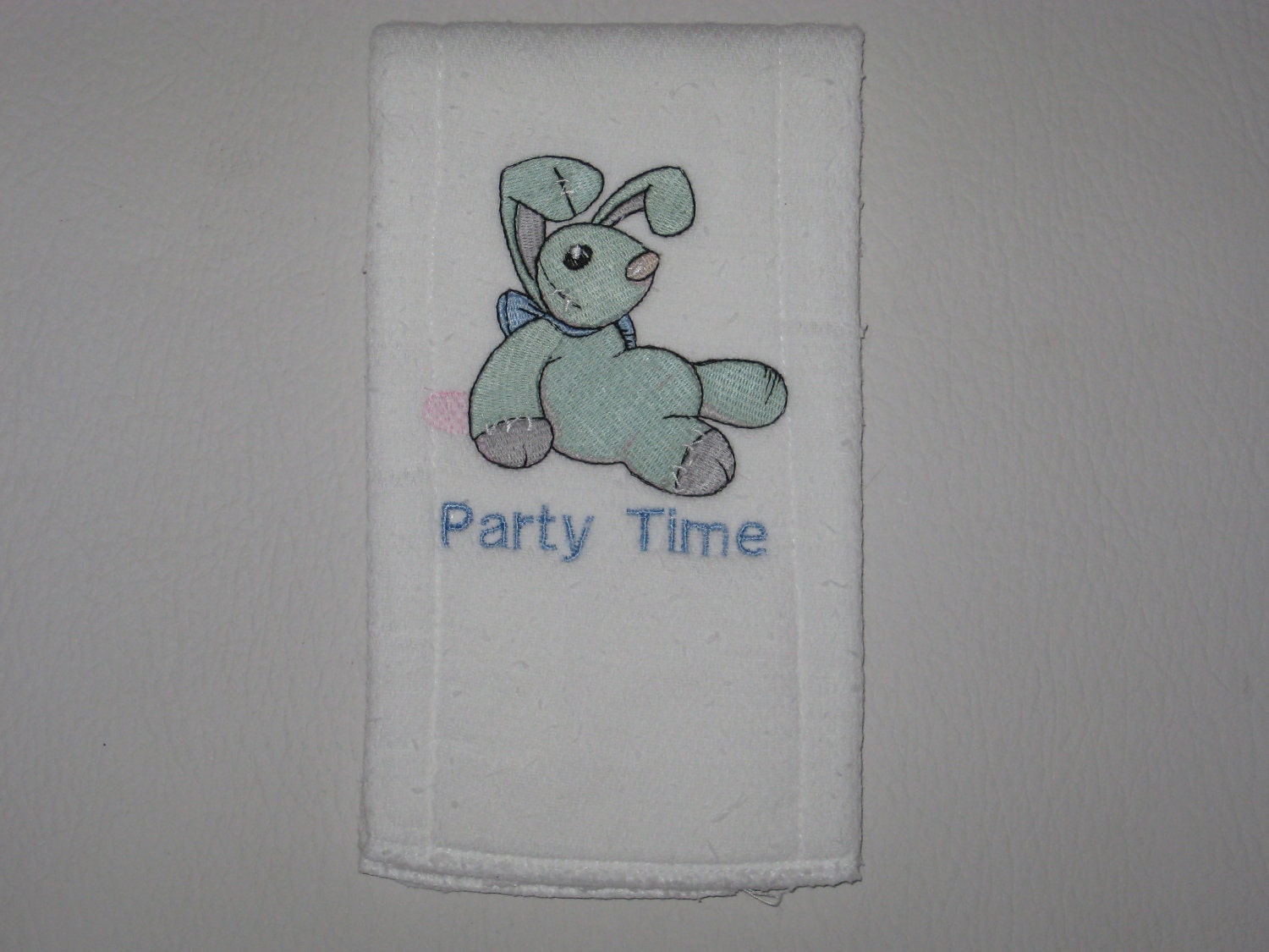 Baby Burp Cloth Diaper Bib Party Time Bunny