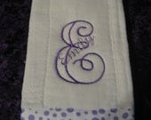 Baby Burp Cloth Bib Emily Script Alphabet