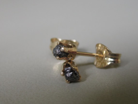 Rough diamond earrings, gold stud earrings, Rough diamond post earrings, 14k Gold filled post earrings
