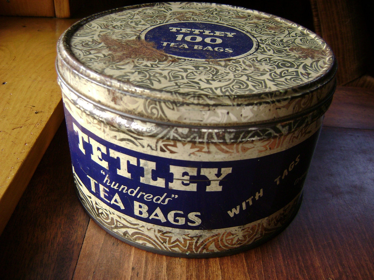 Vintage Tin Tetley Tea Canister