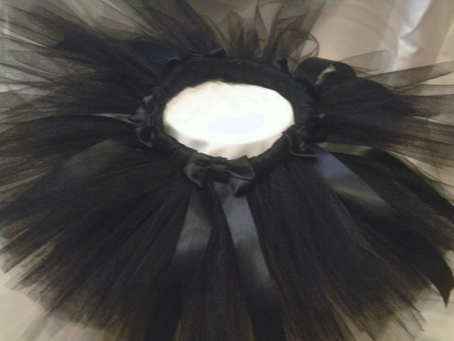 Black TUTU w/ Black Satin Bows