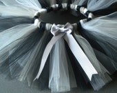 Custom Sports Tutu, Oakland Raiders/Chicago White Sox colors shown, can do most team colors, Football, NFL,  for babies, toddlers, and girls