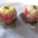 Sale Salt and Pepper Shakers Ceramic Hand Painted Beautiful Apples