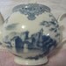 RESERVED for Melissa Antique Blue and white Landscape Porcelain Wall Hanging pocket Possibly Royal Crown Derby Now Only 6 USD