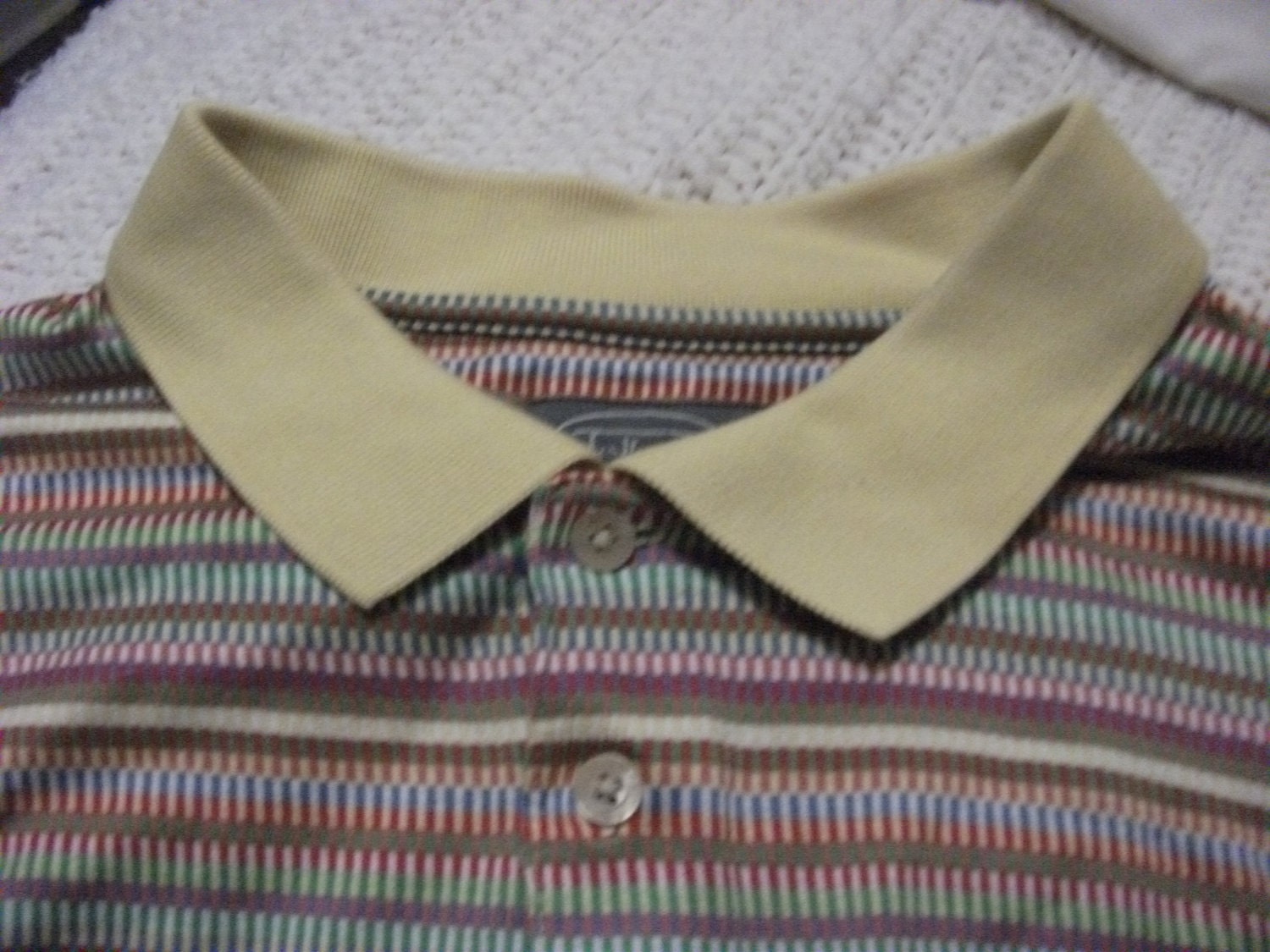 Vintage Men's Large Short Sleeve Polo Golf Shirt by Talbot's 100% Mercerized Cotton Only 6 USD