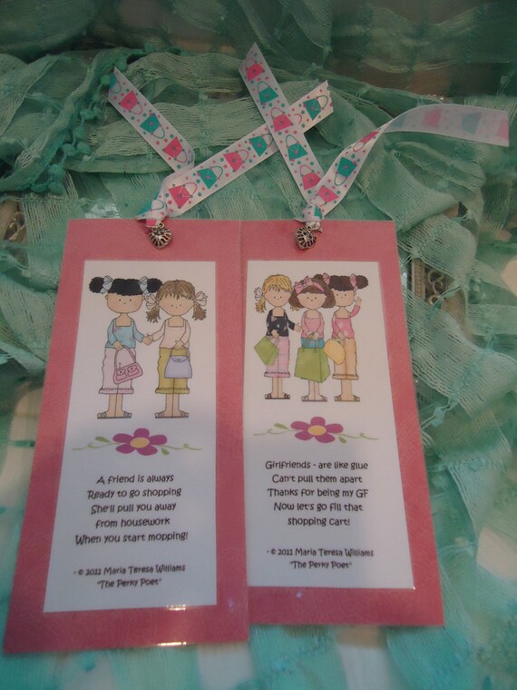 Friendship Bookmarks Charms Poem Girlfriends Mega by ThePerkyPoet