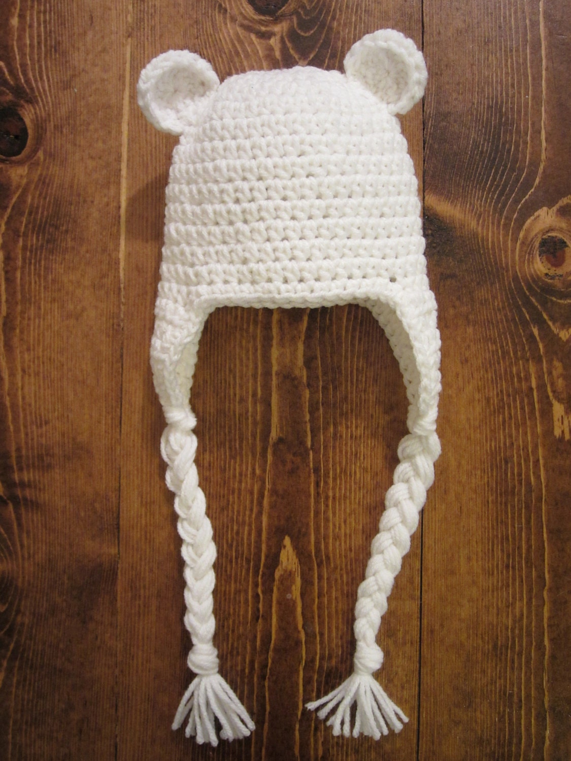 Beary Sweet crochet earflap hat