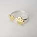 Love Heart Cupcake Muffin adjustable Ring Silver and Brass