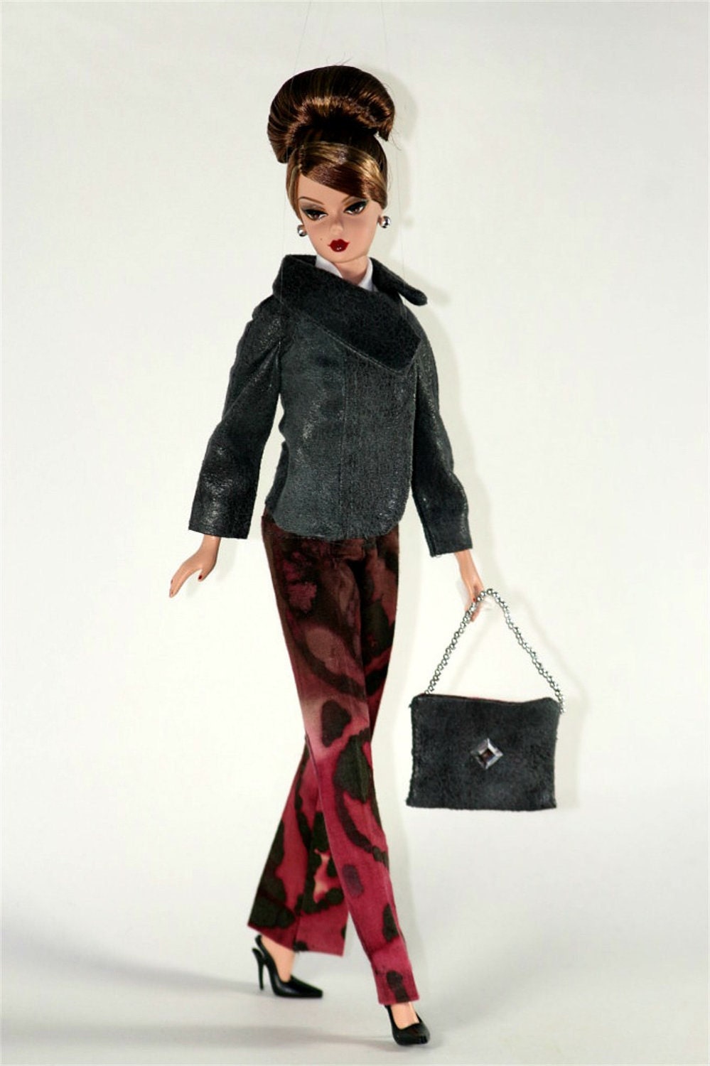 Barbie Doll Clothes Faux Leather Jacket by ChicBarbieDesigns