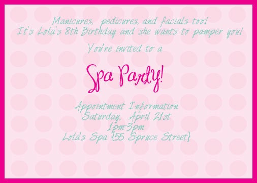 Spa Party- Invitation, Address Labels & Thank You Card - PDF Files Il_570xn