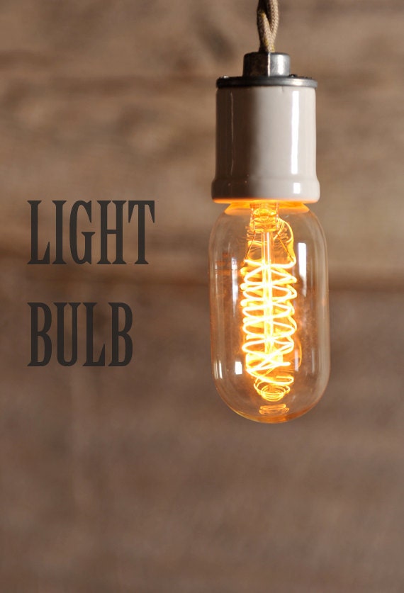Vintage edison style bulb, spiral carbon filament