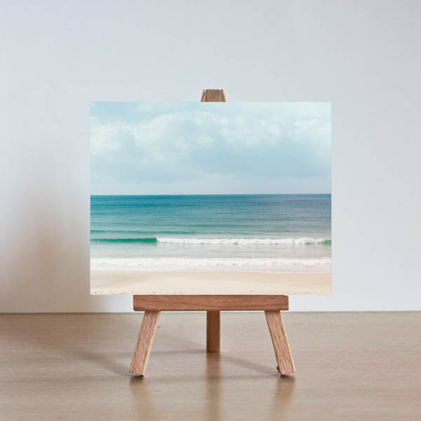 Nautical decor - mini print with stand - fine art photography ocean - vintage inspired abstract beach photograph