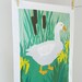 Goose and Irises Tea Towel