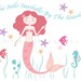 Pink Mermaid Nursery Print - 8x10