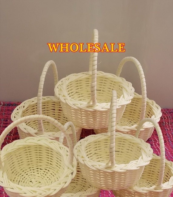 20 Pcs Wholesale Mini Or Small Basket Wooden Can by ThaiArt54