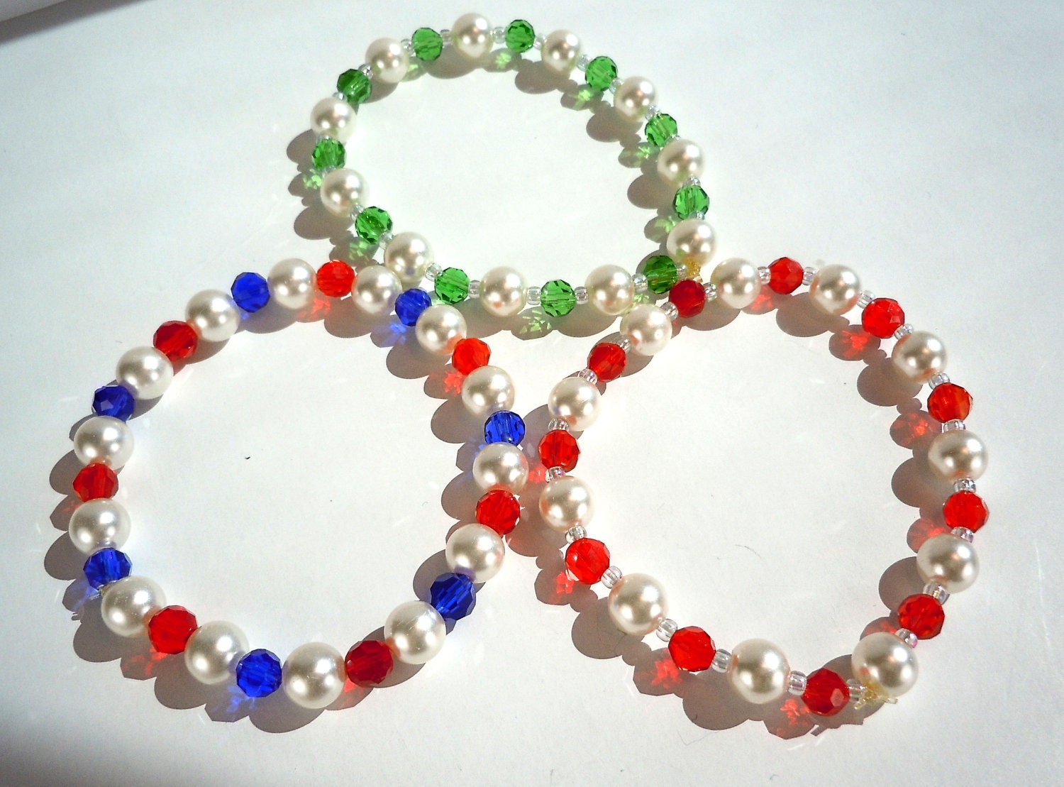 Stackinig Bracelts - Stretch Bracelet Set - Holiday Bracelets