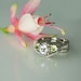 reserved first payment Herkimer Diamond and Peridot Antique Style Engagement Ring and Wedding Band Sterling silver and White Topaz