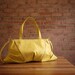Canvas Tote & Messenger Bag in Mustard Yellow Vegan Bag