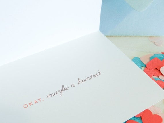 I Like You One-Hundred Percent, Valentine's Day Card, Anniversary Card