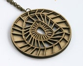 Organic Fossil Design Eco-Friendly Wooden Necklace (0010)