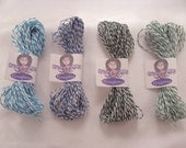BAKER'S TWINE Blue and Green COLOR Light Blue Dark Blue Dark Green Light Green 20 yards each