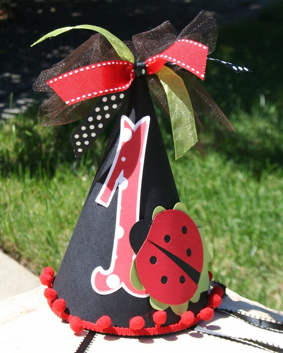 Ladybug Birthday Party Hat Il_570xn