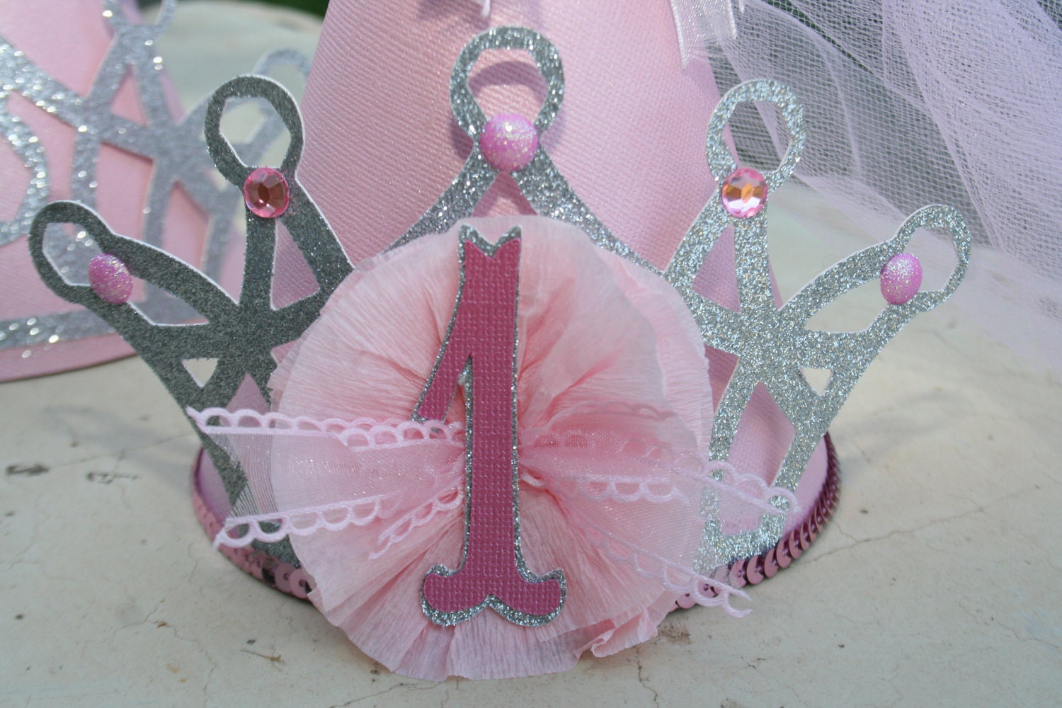 Pink Princess Birthday Party Crown Hat Photo Prop Il_570xn