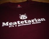 Maroon Meatetarian t shirt meat hamburger steak barbecue king men tshirt beef mens womens kids ladies youth funny gift tee