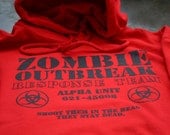 Zombie Hoodie Outbreak Response Team geekery hooded sweatshirt hoodie unisex men women dead walking zombie sweater