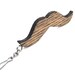 CLASSIC MUSTACHE KEYCHAIN / Wood Burned Personalization / Groomsmen Gift