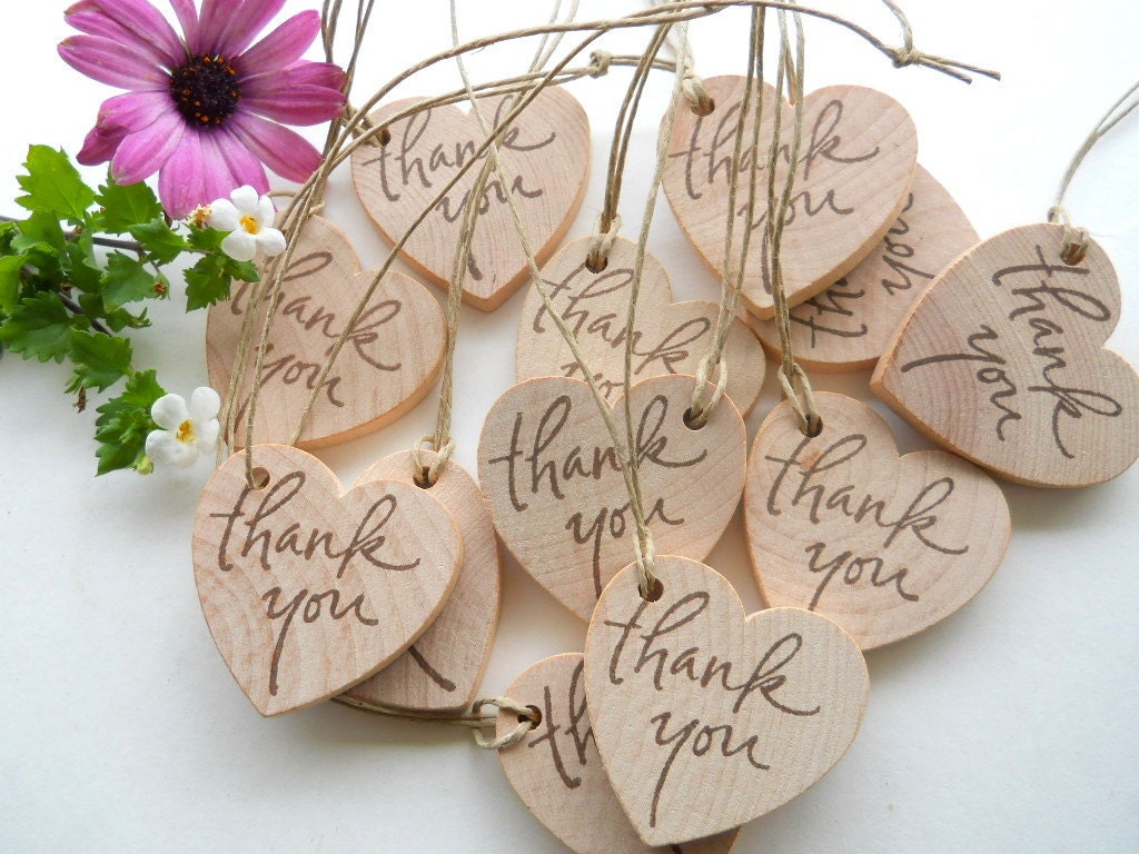 200 Wooden Heart Tags - Charming Decor for Weddings, 1 3/4 inch 4.5 cm Weddings, Graduations, Showers, Favor Bags, Brides, Parties