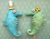 Sea Horses In Love Wedding Cake Topper