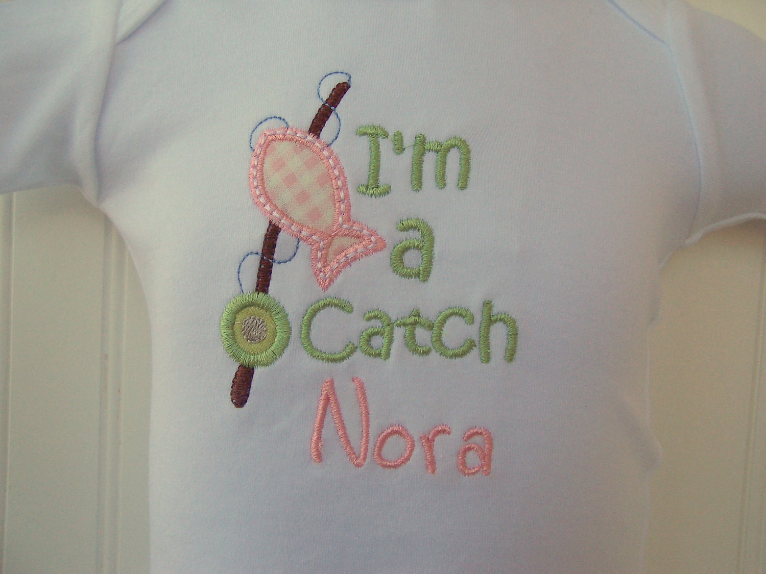 Personalized Baby Girl Onesie (tm), bodysuit  or  T shirt Fishing, Fisherman, Daddy's fishing buddy