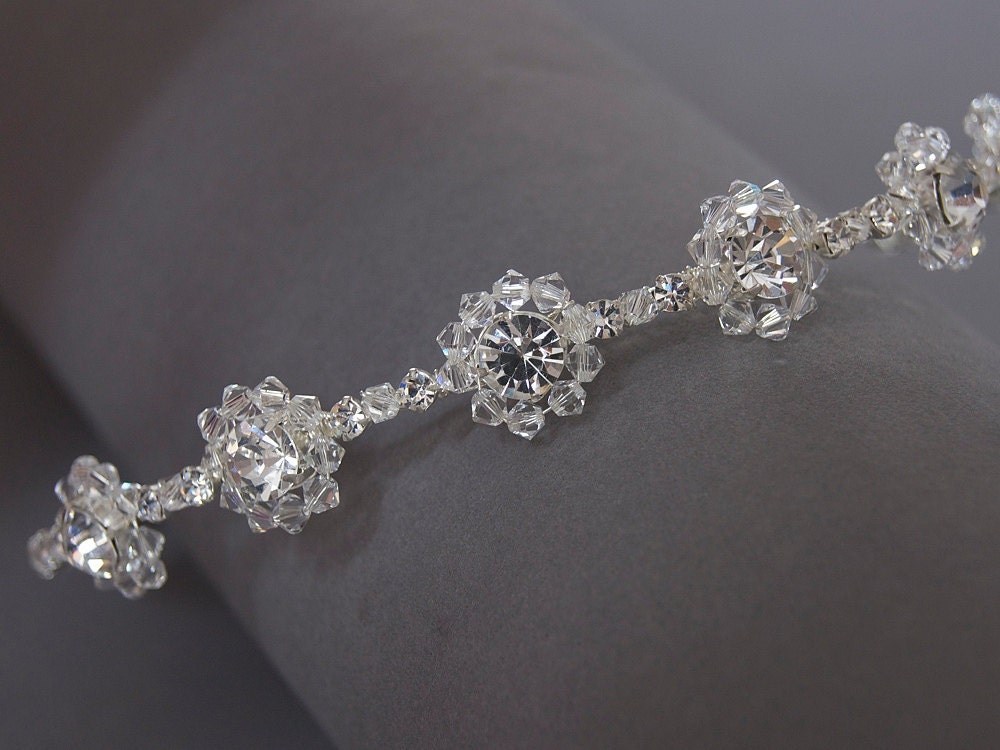 Wedding Tiara /Wedding Headband - Silver Diamante and Crystals - Bridal, Bridesmaids
