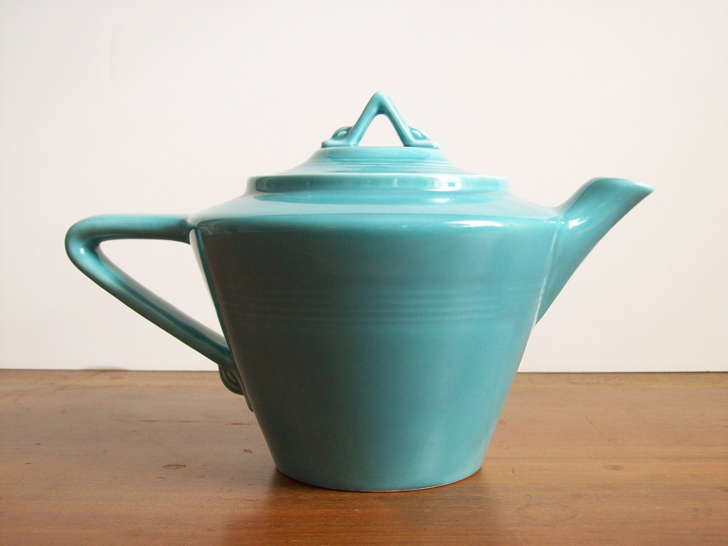 Harlequin Teapot  Turquoise Fiesta