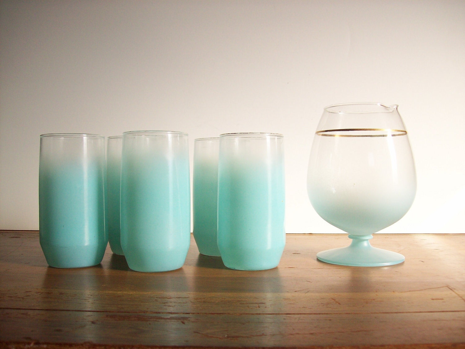 Aqua Blendo Cocktail Set - Vintage Barware